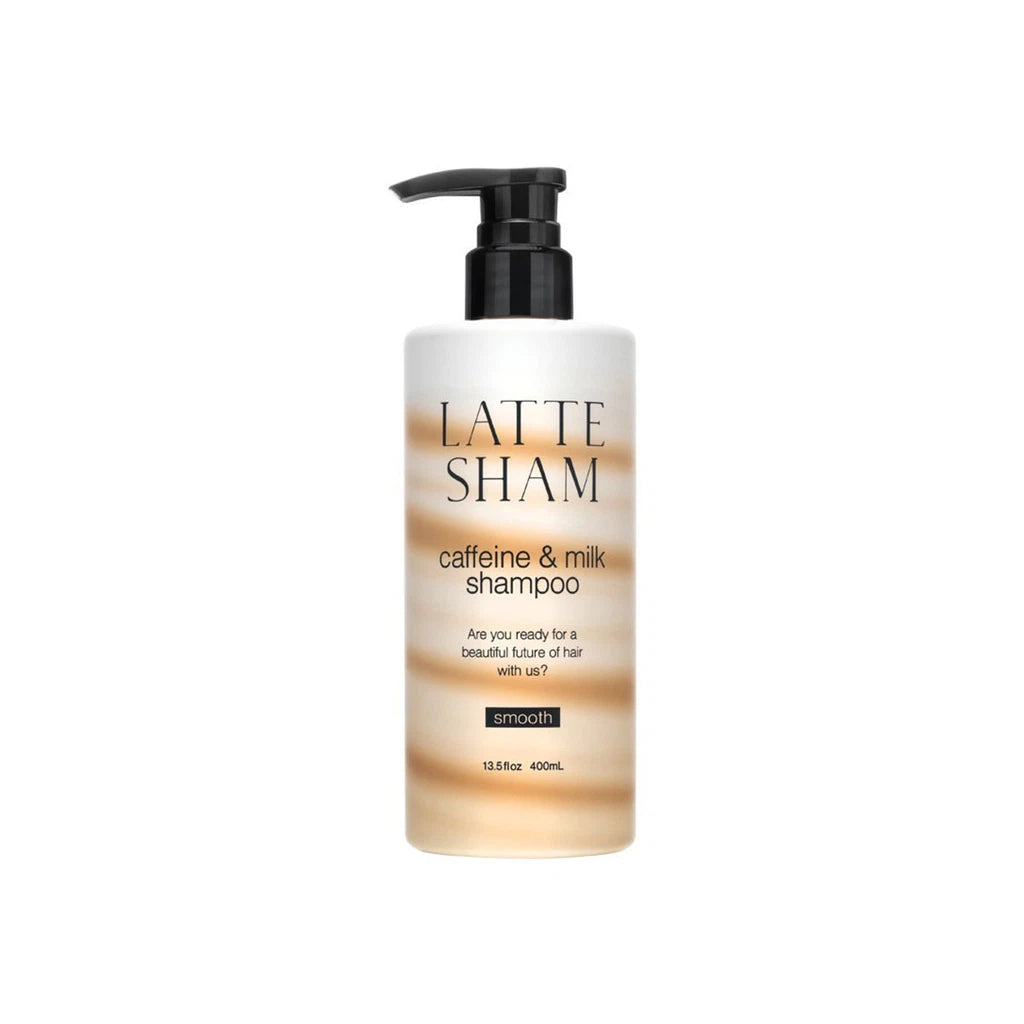 LATTE SHAM caffeine and milk shampoo bottle 400ml for scalp nourishment and smooth hair