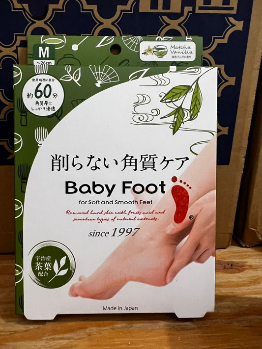 "Matcha Japanese foot peel mask for smooth soft feet – exfoliating socks for men and women"