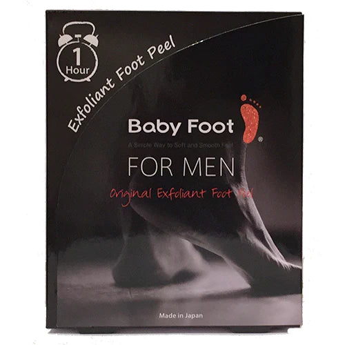 Baby Foot Peel for Men exfoliating foot mask packaging – 1 hour original foot peel made in Japan