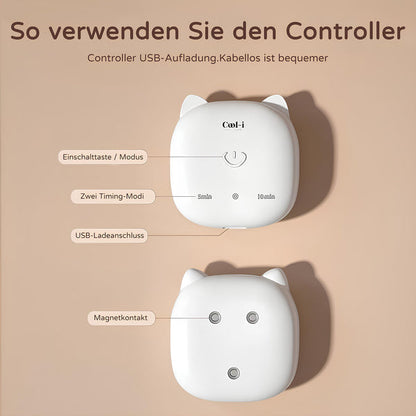 Instructions on how to use the magnetic controller for the LED mask

