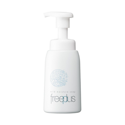 Freeplus moisturizing foaming soap bottle with pump dispenser for gentle cleansing