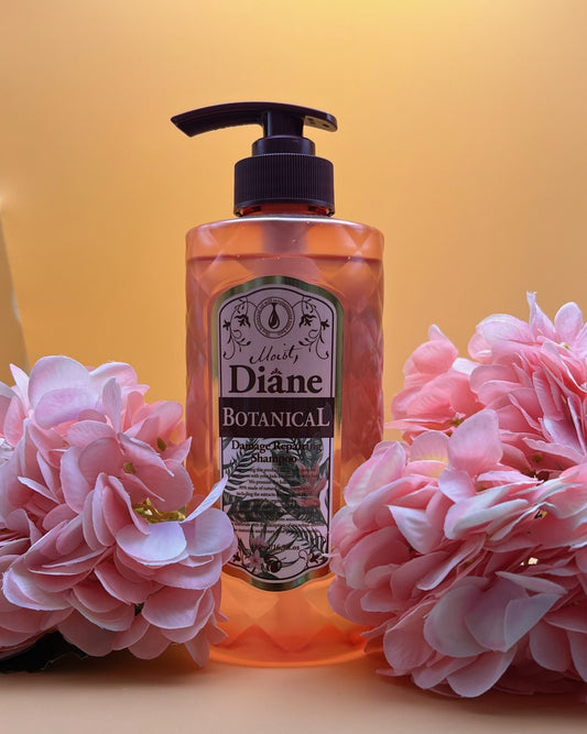 Moist Diane Botanical Damage Repair shampoo bottle with natural oils for frizz-free smooth hair